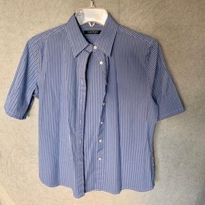 Blue and white striped button down shirt from RL